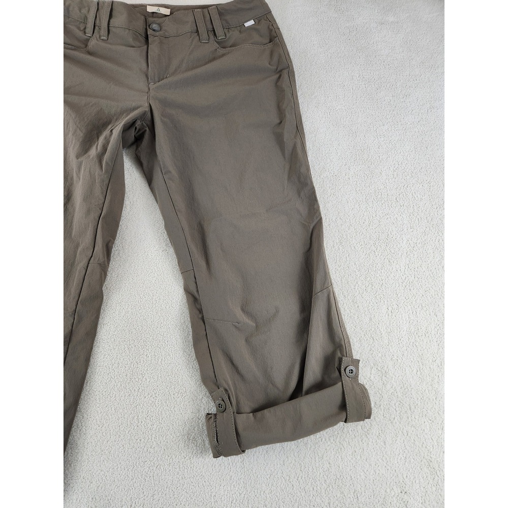 Women's Ascend Stretch Cargo Capri Pants Brown Size 12 Light Weight Hiking - Picture 5 of 9